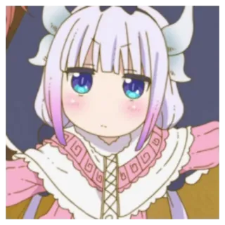 🏩 Kanna Kamui Miss Kobayashi's Dragon Maid animé, dragon, mignon, kawaii telegram sticker