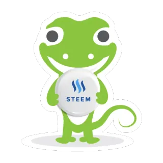 😎 STEEM lagarto, steem, cripto, moeda, verde, animal whatsapp sticker