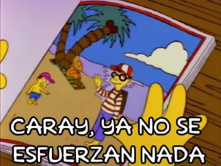 😓 CARAY, YA NO SE ESFUERZAN NADA シンプソンズ, カートゥーン, ビーチ, 旅行, ユーモア telegram sticker