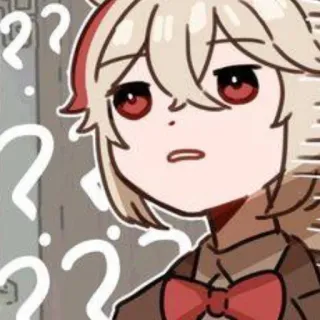 🤨 问号, 困惑, 卡通, 动漫 telegram sticker