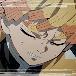 💛 Zenitsu Agatsuma Demon Slayer anime, demon slayer, zenitsu, lightning, nervous whatsapp sticker
