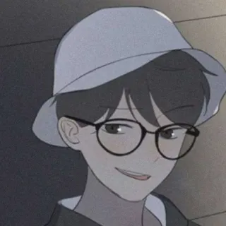 🧸 Anime, Garçon, Lunettes, Mignon, Dessin animé telegram sticker