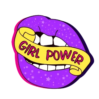 💪 GIRL POWER Girl Power, Feminismo, Labios, Empoderamiento femenino, Igualdad telegram sticker