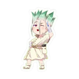 🥲 Senku Ishigami Dr. Stone อนิเมะ, จิบิ, การ์ตูน, เซ็นคู, Dr. Stone telegram sticker
