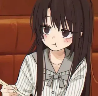 🙃 Anime, Essen, Mädchen, Essen, Essstäbchen telegram sticker