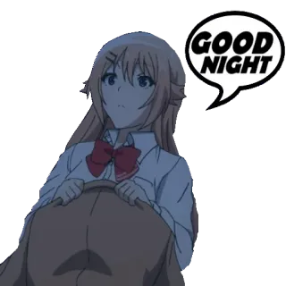 🛌 GOOD NIGHT 晚安, 睡眠, 动漫, 夜晚, 卡通 telegram sticker