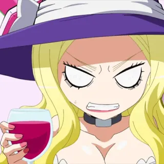 🌙 Anime, Wiedźma, Napój, Wino, Kreskówka telegram sticker