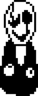 🧐 W. D. Gaster Undertale undertale, gaster, esqueleto, vacío, misterio whatsapp sticker