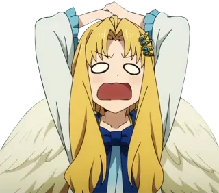 😣 Filo The Rising of the Shield Hero Anime, Filo, Rising of the Shield Hero, geschockt, überrascht, Reaktion, süß, Chibi whatsapp sticker