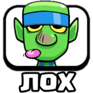 🙂 ЛОХ 卡通, 绿色, 脸, 头 telegram sticker