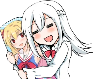 🤗 Аниме, Объятие, Милый, Мультфильм, Иллюстрация, Манга telegram sticker