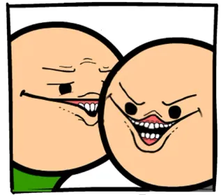 😈 Cyanide and Happiness, cartoon, humor, comedy, stick figure, meme telegram sticker
