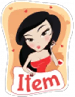 😄 Item donna, cartone animato, adesivo, articolo telegram sticker