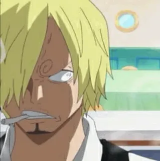 🎷 Sanji One Piece Anime, Kochen, Zigarette, Pirat whatsapp sticker