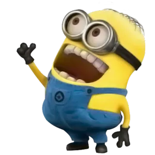 😂 Minion Despicable Me cartoon, yellow, animated, character telegram sticker