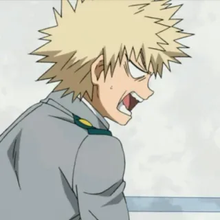 🎭 Bakugo My Hero Academia Anime, Manga, Pahlawan, Marah, Shonen, Akademi telegram sticker