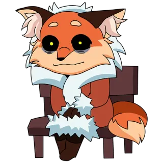 😪 raposa, animal, desenho animado, adesivo telegram sticker