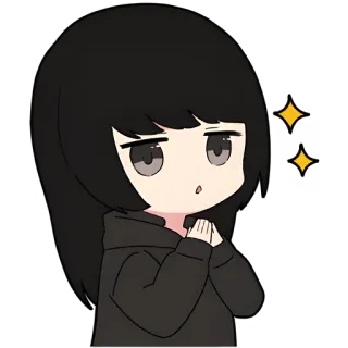 🥹 anime, cute, cartoon, chibi, manga, girl telegram sticker