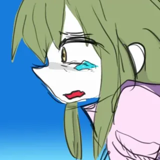 🥺 traurig, weinend, verärgert, Cartoon, Anime telegram sticker