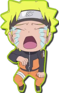😭 Naruto 나루토, 애니메이션, 울음, 만화, 스티커, SD캐릭터 telegram sticker