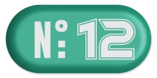 1️⃣ N° 12 número, 12, n.º, ovalado, pegatina telegram sticker
