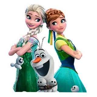 😁 Elsa Frozen Elsa, Anna, Olaf, Frozen, Disney, Snowman, Cartoon whatsapp sticker