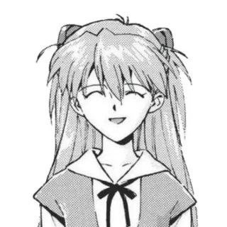👾 Asuka Langley Soryu Neon Genesis Evangelion anime, manga, character, smile, girl telegram sticker