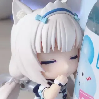 😌 Anime, Catgirl, Figura, Fofo, Kawaii, Colecionável whatsapp sticker