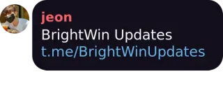 🏳️‍🌈 jeon
BrightWin Updates
t.me/BrightWinUpdates telegram sticker