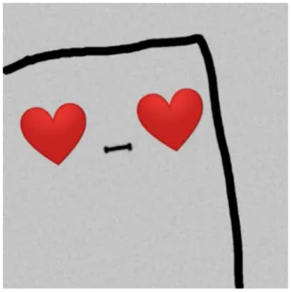 😍 глаза-сердечки, любовь, эмодзи, каваий, милый, стикер, нежность telegram sticker