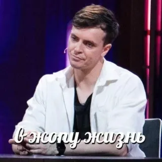 🌟 в жопу жизнь Russian text, offensive, slang, profanity telegram sticker
