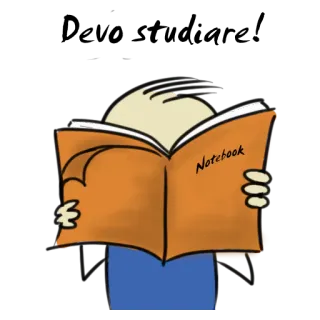 📚 Notebook lecture, livre, cahier, dessin animé, étudiant, étude telegram sticker