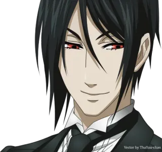 😊 Sebastian Michaelis Black Butler anime, sebastian michaelis, black butler, butler, demon telegram sticker