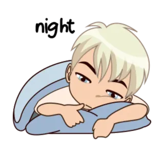 💤 slaperig, moe, cartoon, anime, liggend, kussen whatsapp sticker