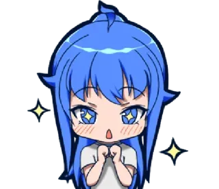 🤩 Anime, Chibi, Lindo, Kawaii, Brillo, Manga, Chica telegram sticker