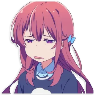 😟 Anime, Manga, Chica, Lindo, Sticker, Dibujo animado telegram sticker