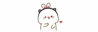🫖 carino, coniglio, cuore, kawaii, occhiolino telegram sticker