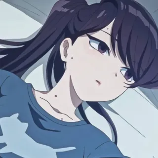 😥 Komi Shouko Komi Can't Communicate 애니메이션, 코미 양은 커뮤증입니다, 코미 쇼코, 귀여운, 와이푸, 만화영화, 만화 telegram sticker