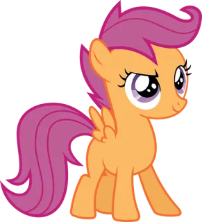 😏 Scootaloo My Little Pony Pony, Cartoon, Pegasus, Tier, Süß, Freundschaft, Scootaloo whatsapp sticker