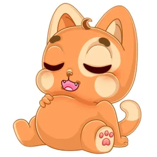🤤 mèo, mèo con, dễ thương, buồn ngủ, động vật, phim hoạt hình telegram sticker