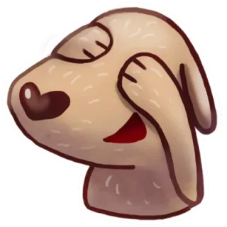 🙈 perro, animal, lindo, dibujo animado, pegatina whatsapp sticker