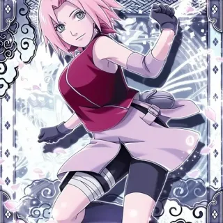 🌸 Sakura Haruno Naruto anime, ninja, sakura, haruno, cartoon, fighting telegram sticker
