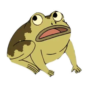 😫 rana, animal, dibujos animados, anfibio, naturaleza telegram sticker