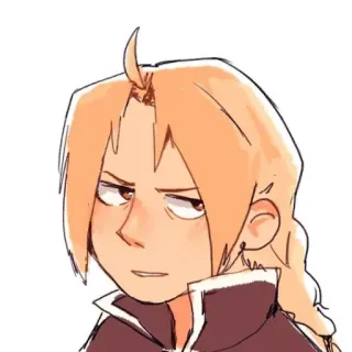 😒 Edward Elric Fullmetal Alchemist Edward Elric, Fullmetal Alchemist, Anime, Mangá, Desenho animado telegram sticker