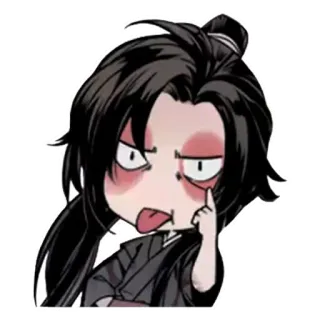 😛 Cartoon, Anime, Zunge, Lustig, Übertrieben, Ausdruck telegram sticker
