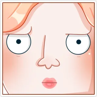 😑 лицо, мультфильм, выражение, смешной, комикс, мем telegram sticker