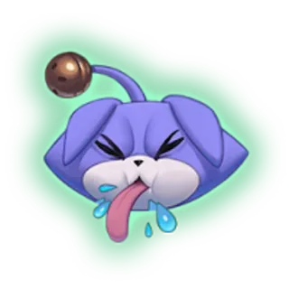 🤮 animal, dog, cartoon, sticker, funny, cute telegram sticker
