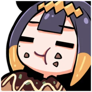 😋 Ninomae Ina'nis anime, vtuber, cute, cartoon, purple telegram sticker