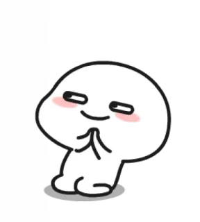 😌 carino, emoji, cartone animato, personaggio, bianco whatsapp sticker