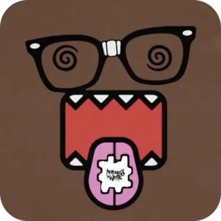 👓 Wrongs Write Wrongs mặt, kính, miệng, lưỡi, hoạt hình, hài hước telegram sticker